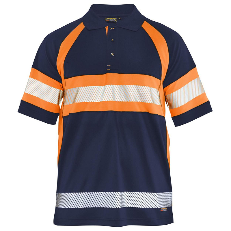 Blåkläder 3338 Poloshirt Marineblauw/Oranje