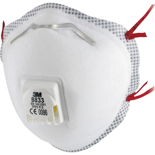 [49883300] 3M 8833 stofmasker FFP3 R D met uitademventiel