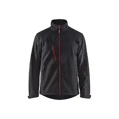 [28023800] Blåkläder 4950 Softshell Jas Zwart/Rood