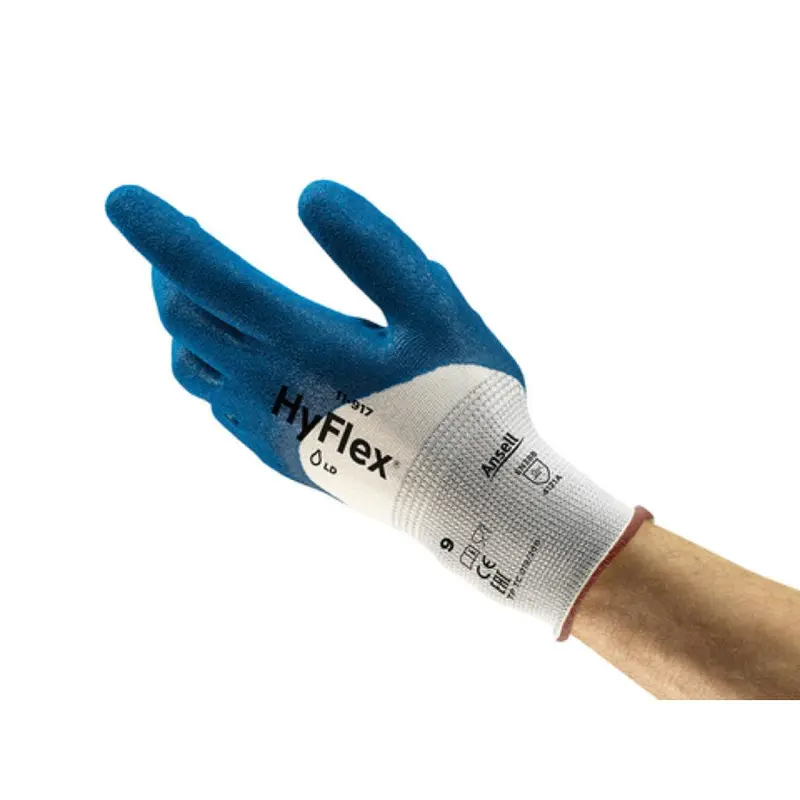 [19015010] Ansell Hyflex 11-917 blauw nitril, maat 10
