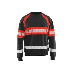 [28069000] Blåkläder 3359 Sweater Zwart/Rood